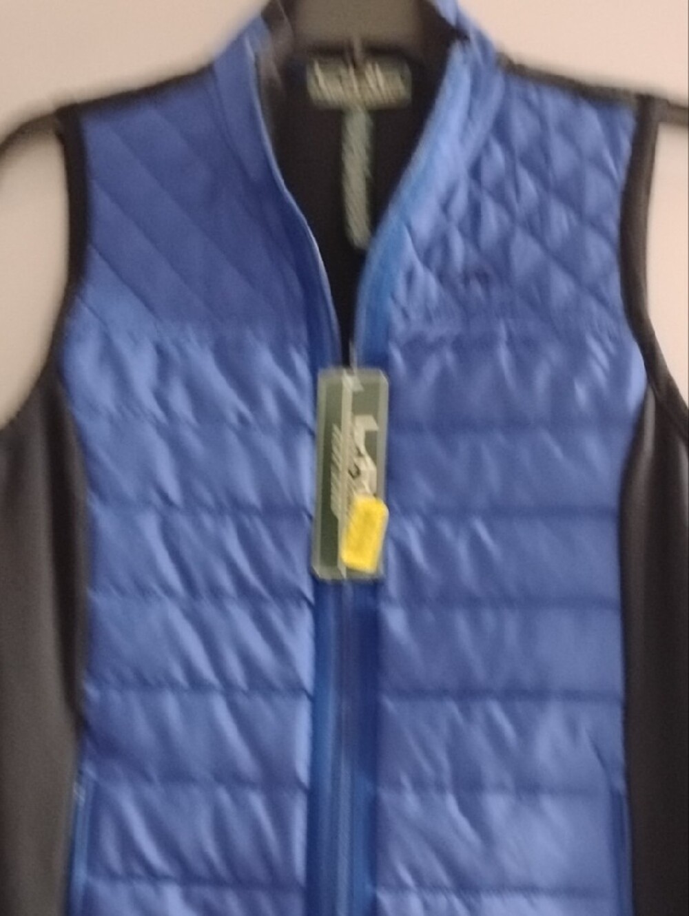 Lauren Ralph Lauren Blue Quilted Vest with Black Side Panels - Picture 4 of 5